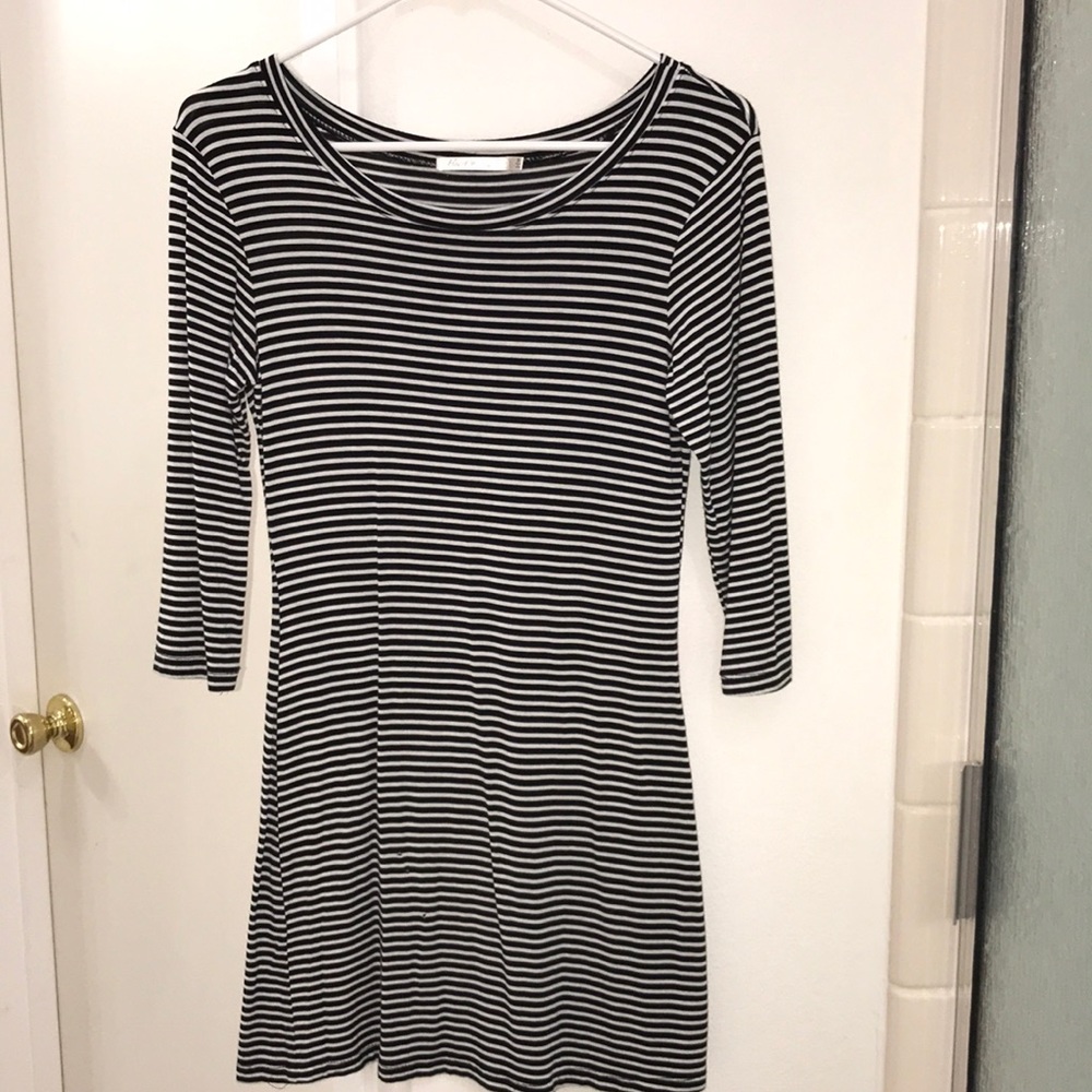 Black and white stripe dress